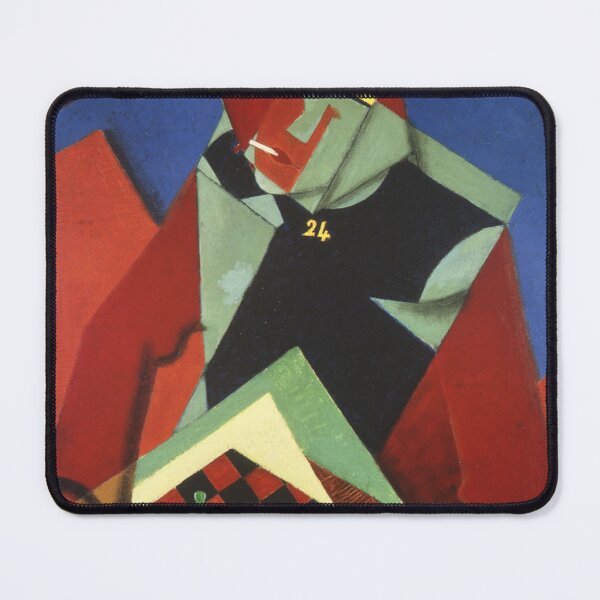 Item preview, Cubist Painting Style Chess Player Portrait for Modern Art Enthusiasts designed and sold by RickE.