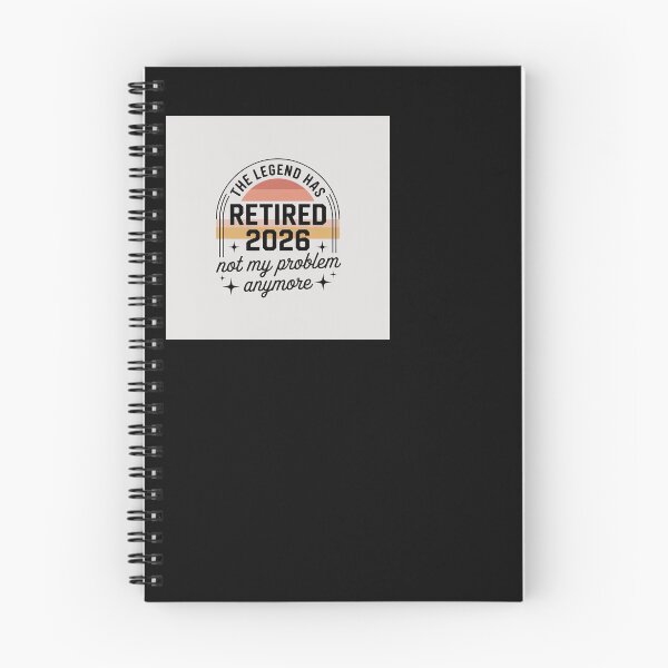 Item preview, The Legend Has Retired 2026 Retro Sunset designed and sold by BinAlgoPix.