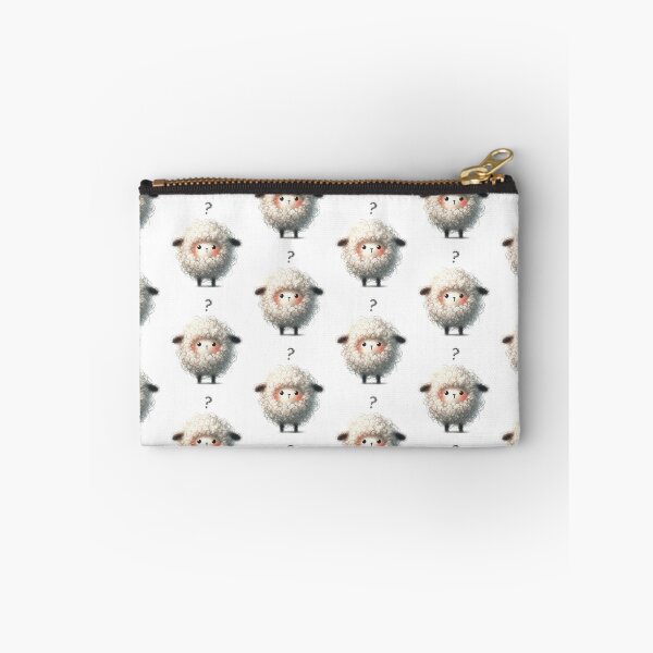 Item preview, a cute childlike sheep with question expression on white background designed and sold by ideandesign.