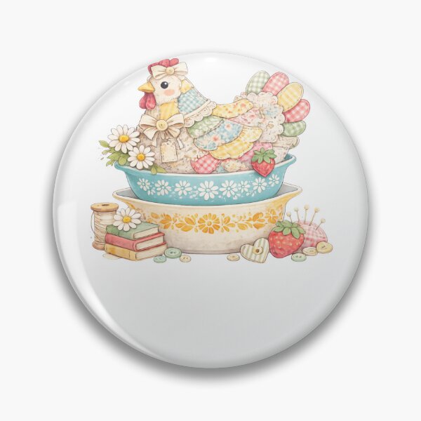 Item preview, Patchwork Vintage Hen designed and sold by krystalRomanart.