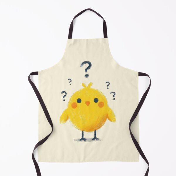 Item preview, a cute childlike chick with question expression on white background designed and sold by ideandesign.