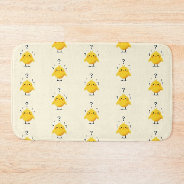 Item preview, a cute childlike chick with question expression on white background designed and sold by ideandesign.