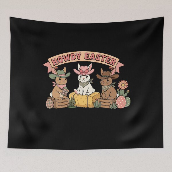 Item preview, Kids Howdy Easter Cowboy Bunnies designed and sold by KroghDs.