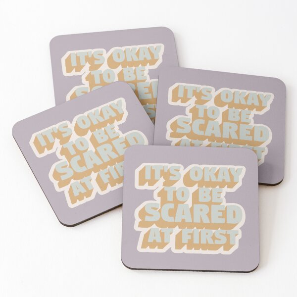 Item preview, It's Okay to Be Scared at First - Motivating Retro Design designed and sold by Zooone.