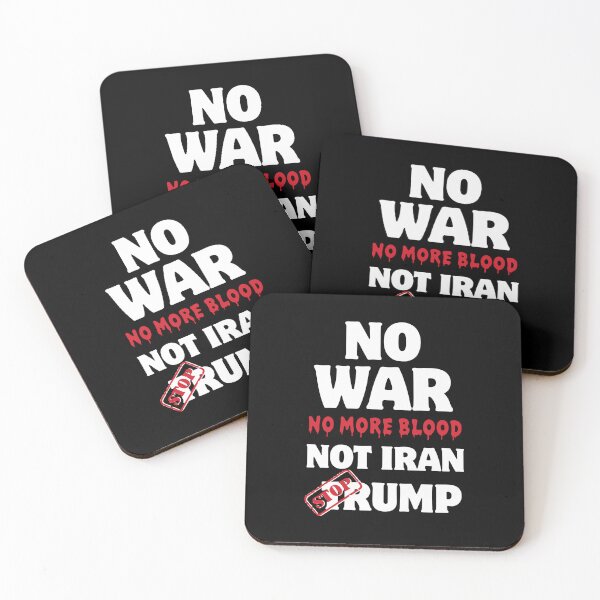 Item preview, No War No More Blood Not Iran Stop Trump designed and sold by DexertimaArt.