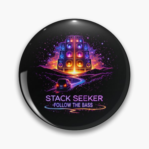 Item preview, Stack Seeker Follow the Bass – Neon Rave Road Trip designed and sold by leyfinder.