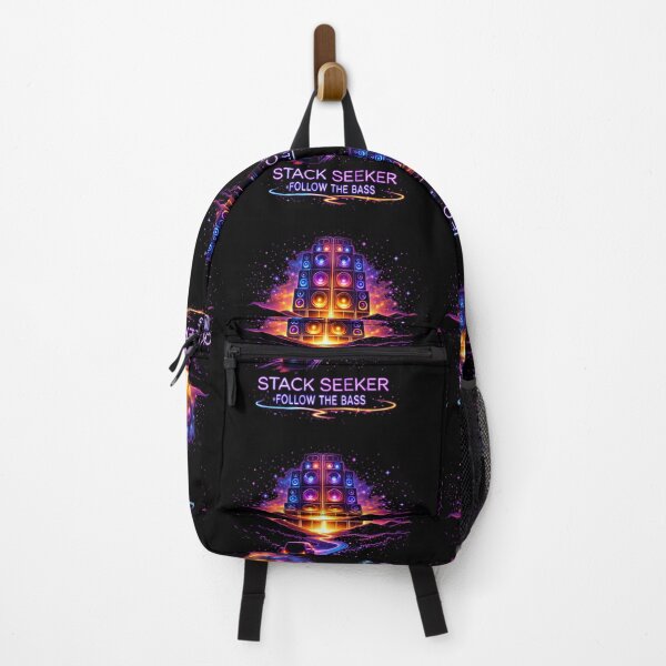 Item preview, Stack Seeker Follow the Bass – Neon Rave Road Trip designed and sold by leyfinder.