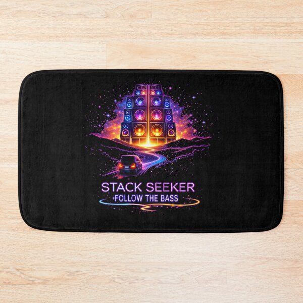 Item preview, Stack Seeker Follow the Bass – Neon Rave Road Trip designed and sold by leyfinder.