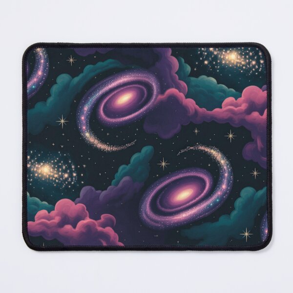 Item preview, Vibrant Cosmic Galaxy Seamless Pattern - Dreamy Nebula & Starry Night Art designed and sold by MinervasCrafts.
