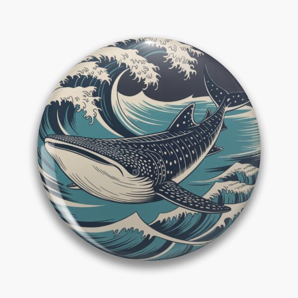 Item preview, Walahi A Whale Shark Japanese Waves T-Shirt designed and sold by ScotDesign.
