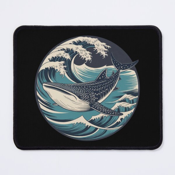 Item preview, Walahi A Whale Shark Japanese Waves T-Shirt designed and sold by ScotDesign.