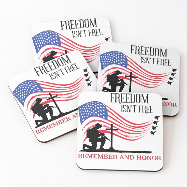 Item preview, Memorial Day Freedom Isn't Free – Patriotic American Flag designed and sold by ArcticFoxStudio.