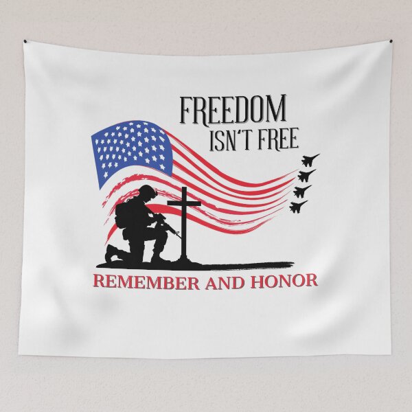 Item preview, Memorial Day Freedom Isn't Free – Patriotic American Flag designed and sold by ArcticFoxStudio.