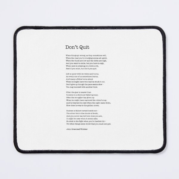 Item preview, Don’t Quit by John Greenleaf Whittier  designed and sold by corbrand.