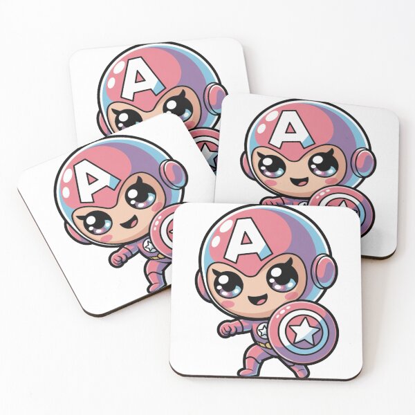 Item preview, Cute Patriotic Shield Hero – Kawaii Chibi Super Soldier designed and sold by Dospart.