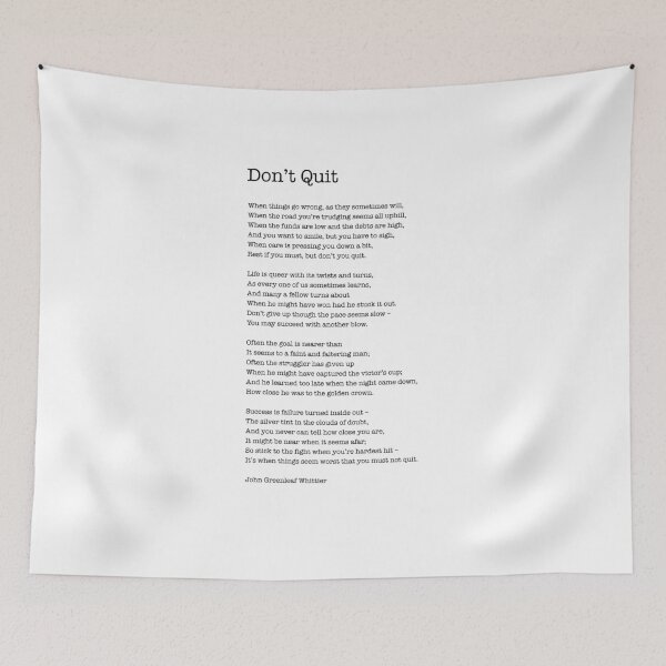 Item preview, Don’t Quit by John Greenleaf Whittier  designed and sold by corbrand.