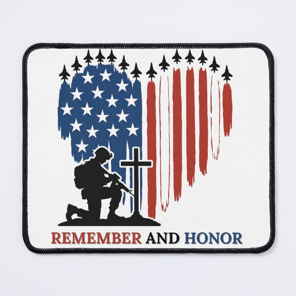 Item preview, Memorial Day Remember and Honor - Patriotic American Flag designed and sold by ArcticFoxStudio.