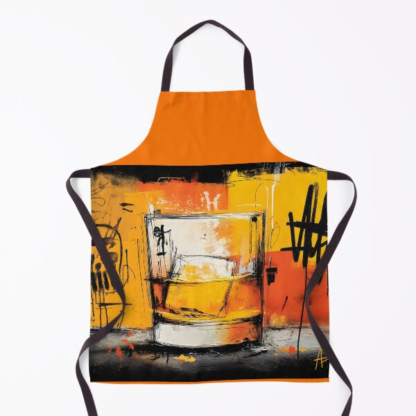 Item preview, Make a Statement with Bold Abstract Whiskey Glass and Vivid Graffiti Inspired Background designed and sold by OlfactoART Studio.