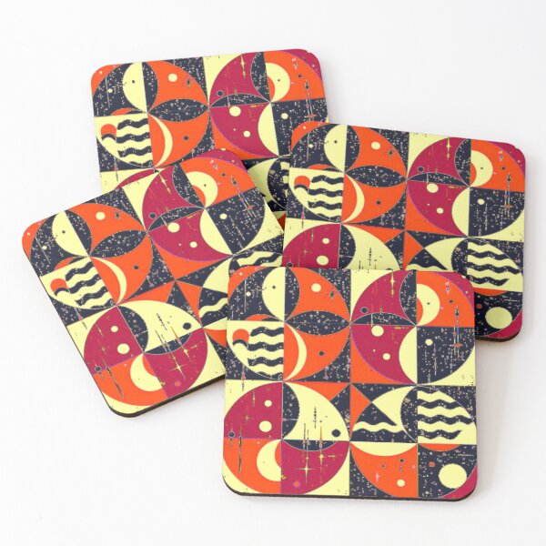Item preview, modern boho cosmic tiles colorful geometric abstract design designed and sold by SmashingDeals.