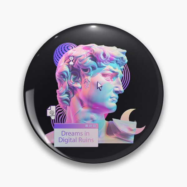 Item preview, Dreams in Digital Ruins – Vaporwave Glitch Marble Statue designed and sold by Italkam.