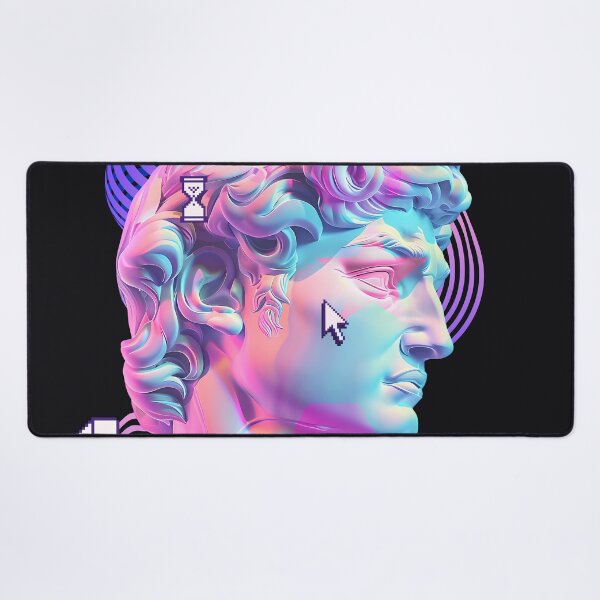 Item preview, Dreams in Digital Ruins – Vaporwave Glitch Marble Statue designed and sold by Italkam.