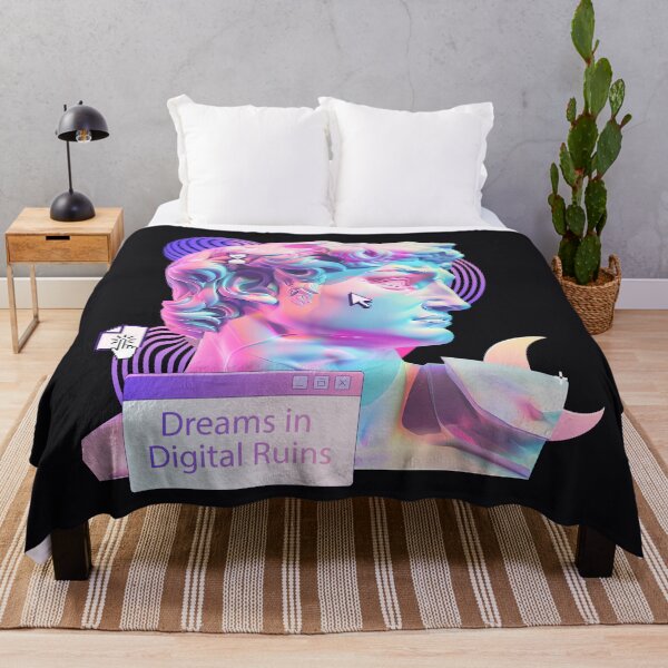 Item preview, Dreams in Digital Ruins – Vaporwave Glitch Marble Statue designed and sold by Italkam.