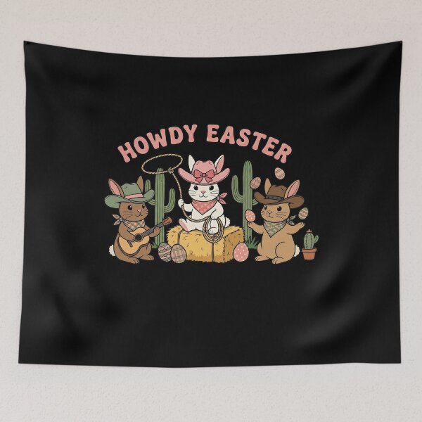Item preview, Howdy Easter Cowboy Bunnies designed and sold by KroghDs.