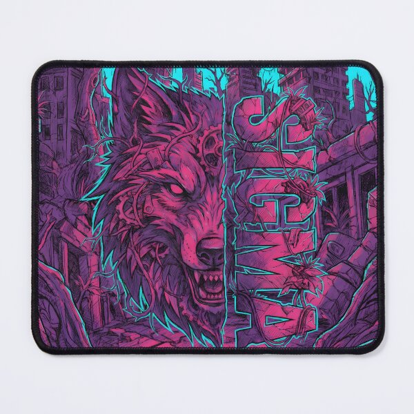 Item preview, Sigma Wolf Cyberpunk Neon Biomechanical Beast 2026 designed and sold by MarCinu Art.