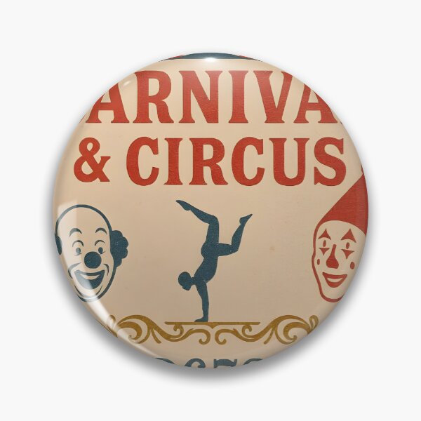 Item preview, Vintage carnival sign with clown faces and circus tent designed and sold by Creative88Art.