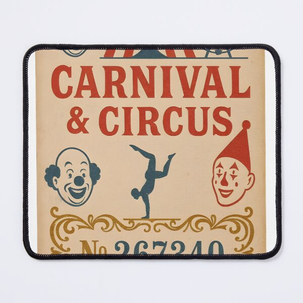Item preview, Vintage carnival sign with clown faces and circus tent designed and sold by Creative88Art.