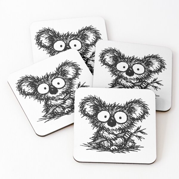 Item preview, Crazy Scribble Koala – Funny Chaotic Doodle Animal Illustration designed and sold by DrizzyV.