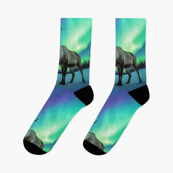 Item preview, Majestic reindeer and Northern Lights designed and sold by MorningFive.