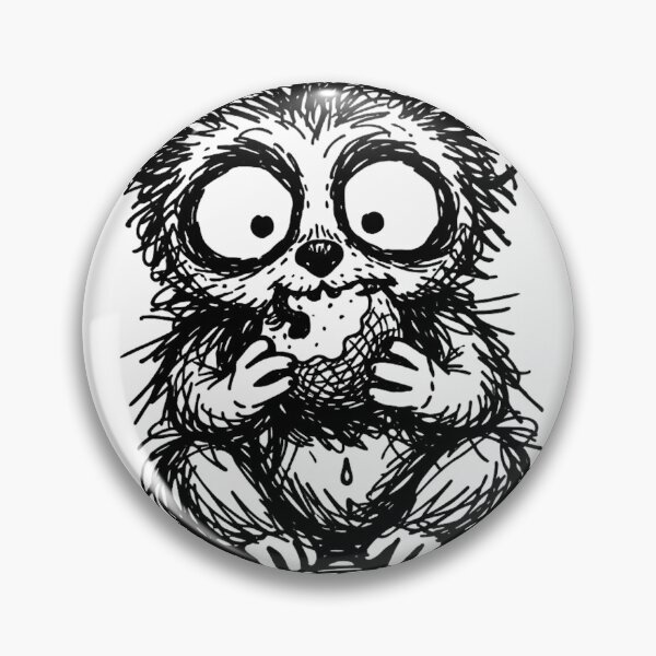 Item preview, Cute Loris Eating Fruit – Funny Scribble Doodle Animal designed and sold by DrizzyV.