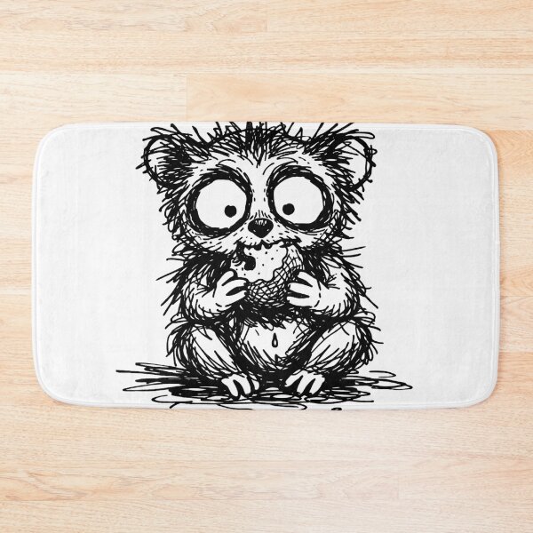 Item preview, Cute Loris Eating Fruit – Funny Scribble Doodle Animal designed and sold by DrizzyV.