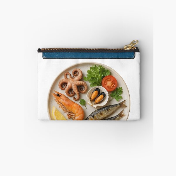 Item preview, Delicious seafood platter with fresh octopus shrimp and fish designed and sold by Creative88Art.