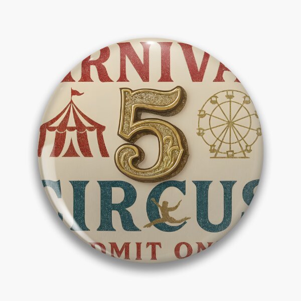 Item preview, Vintage carnival ticket with clown and circus elements designed and sold by Creative88Art.