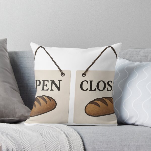 Item preview, Open and closed signs with bread illustrations for bakery or restaurant designed and sold by Creative88Art.
