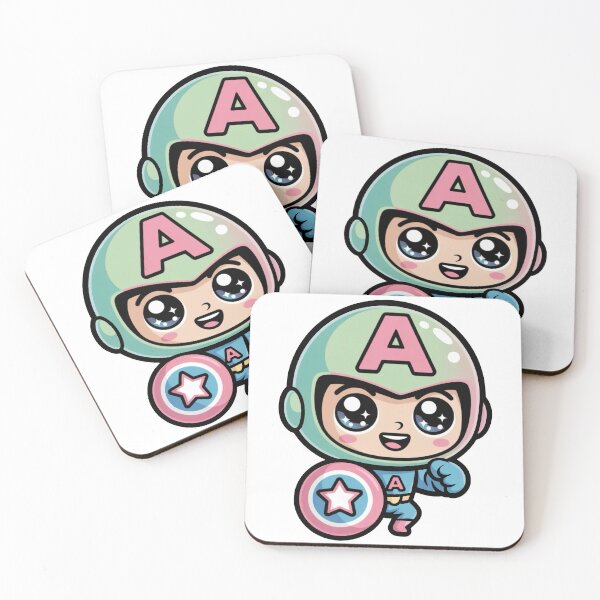 Item preview, Cute Patriotic Shield Hero – Kawaii Chibi Super Soldier designed and sold by Dospart.
