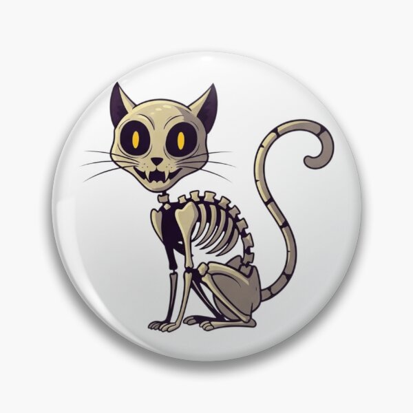 Item preview, Funny Bones: Cartoon Skeleton Cat Illustration designed and sold by Tw1nsAIArt.
