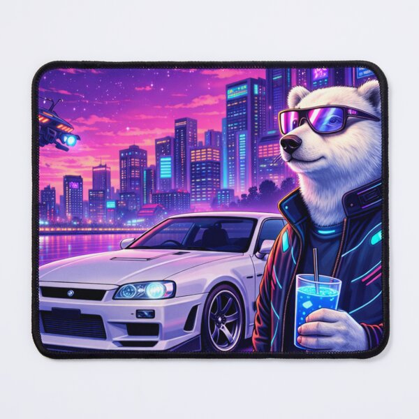 Item preview, Cyber Bear in a Neon Future designed and sold by ELmestka.
