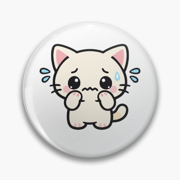 Item preview, Cute anxious cat designed and sold by TinyEmotionCo.