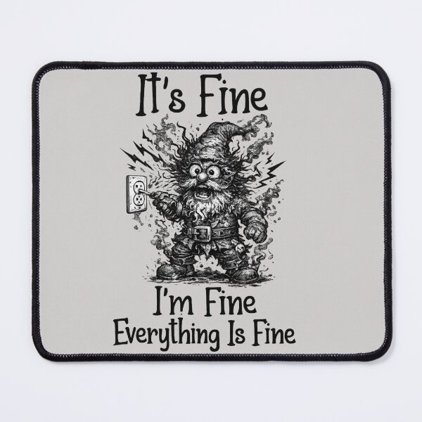 Item preview, Electrified Gnome Everything Is Fine Graphic designed and sold by Shirtaholism.