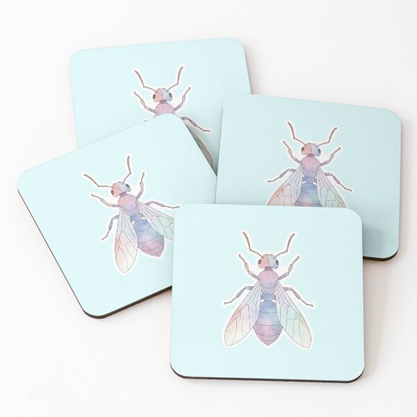 Item preview, Watercolor Queen Ant – Pastel Aesthetic Sticker for Nature Lovers designed and sold by bsbd-action.