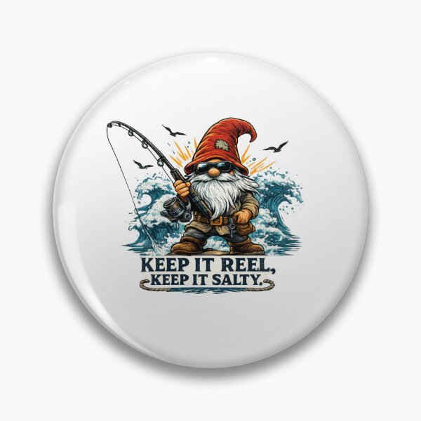Item preview, Keep It Reel, Keep It Salty – Cool Fishing Gnome Coastal Design designed and sold by SaltyLinesOut.