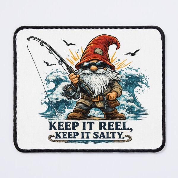 Item preview, Keep It Reel, Keep It Salty – Cool Fishing Gnome Coastal Design designed and sold by SaltyLinesOut.