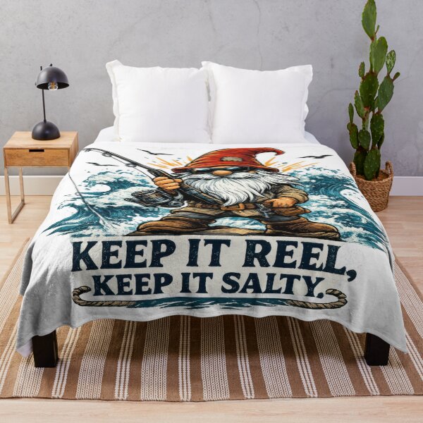 Item preview, Keep It Reel, Keep It Salty – Cool Fishing Gnome Coastal Design designed and sold by SaltyLinesOut.