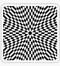 #black, #white, #chess, #checkered, #pattern, #abstract, #flag, #board Sticker