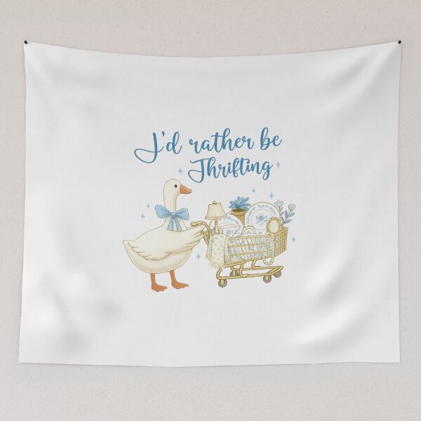 Item preview, Vintage Blue Goose I'd rather be Thrifting designed and sold by Lbeck1869.