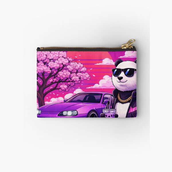 Item preview, Neon Drift Panda in a Synthwave Sunset designed and sold by ELmestka.