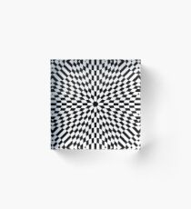 #black, #white, #chess, #checkered, #pattern, #abstract, #flag, #board Acrylic Block